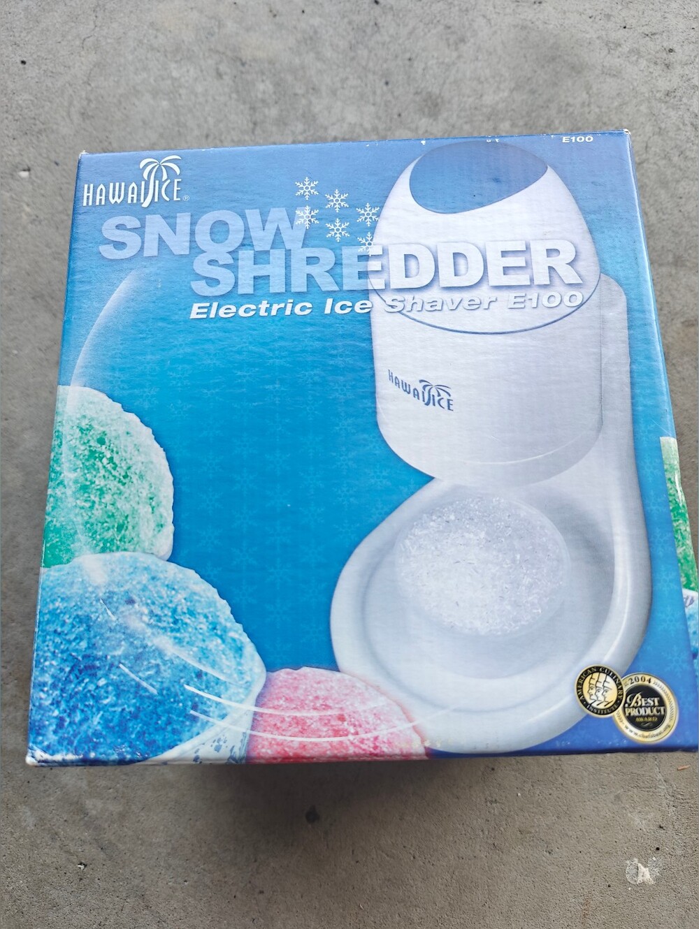 Hawaii Ice Snow Shredder Electric Ice Shaver E100 Snow cone New In Open Box